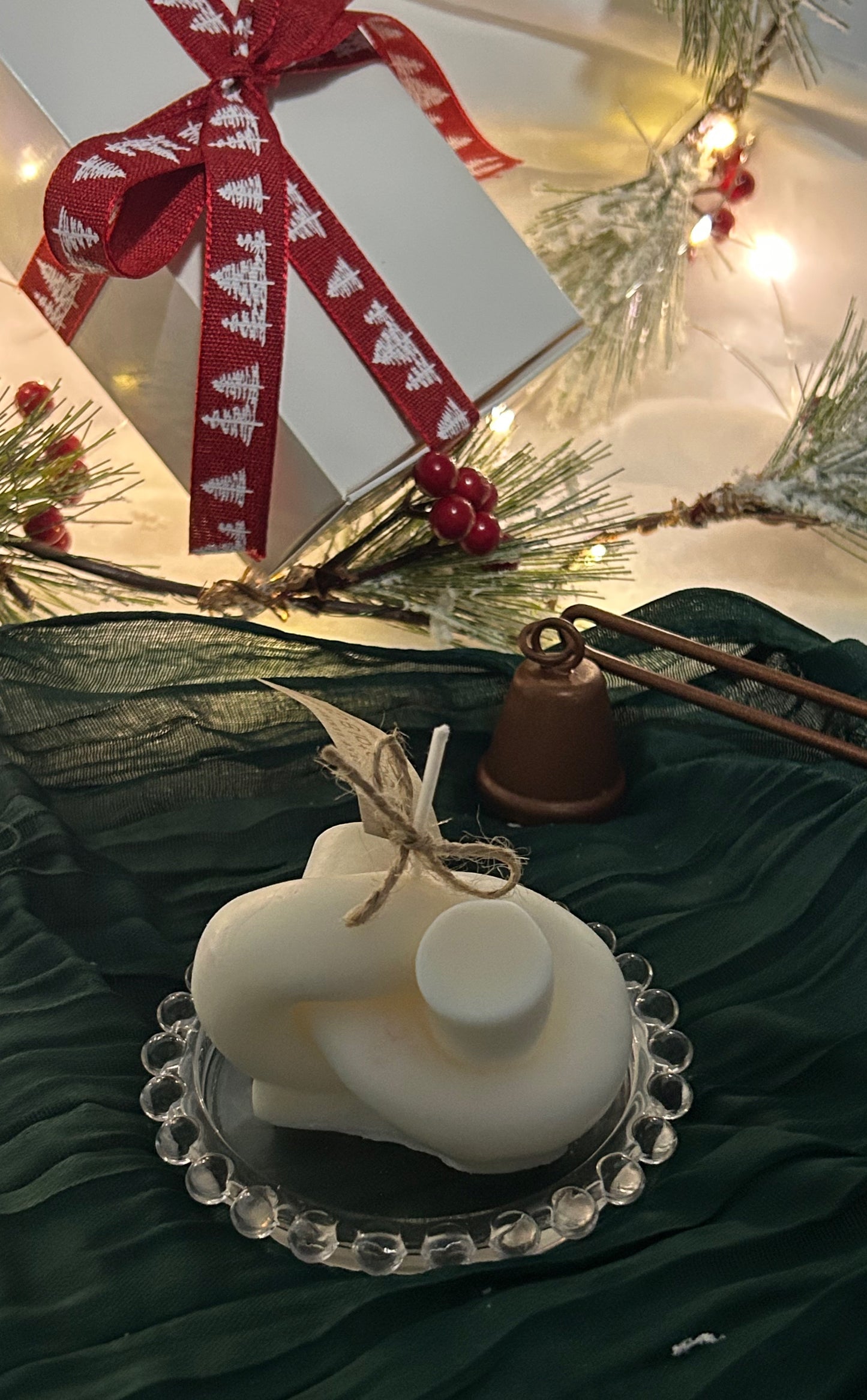 Clear Glass Candle Holder