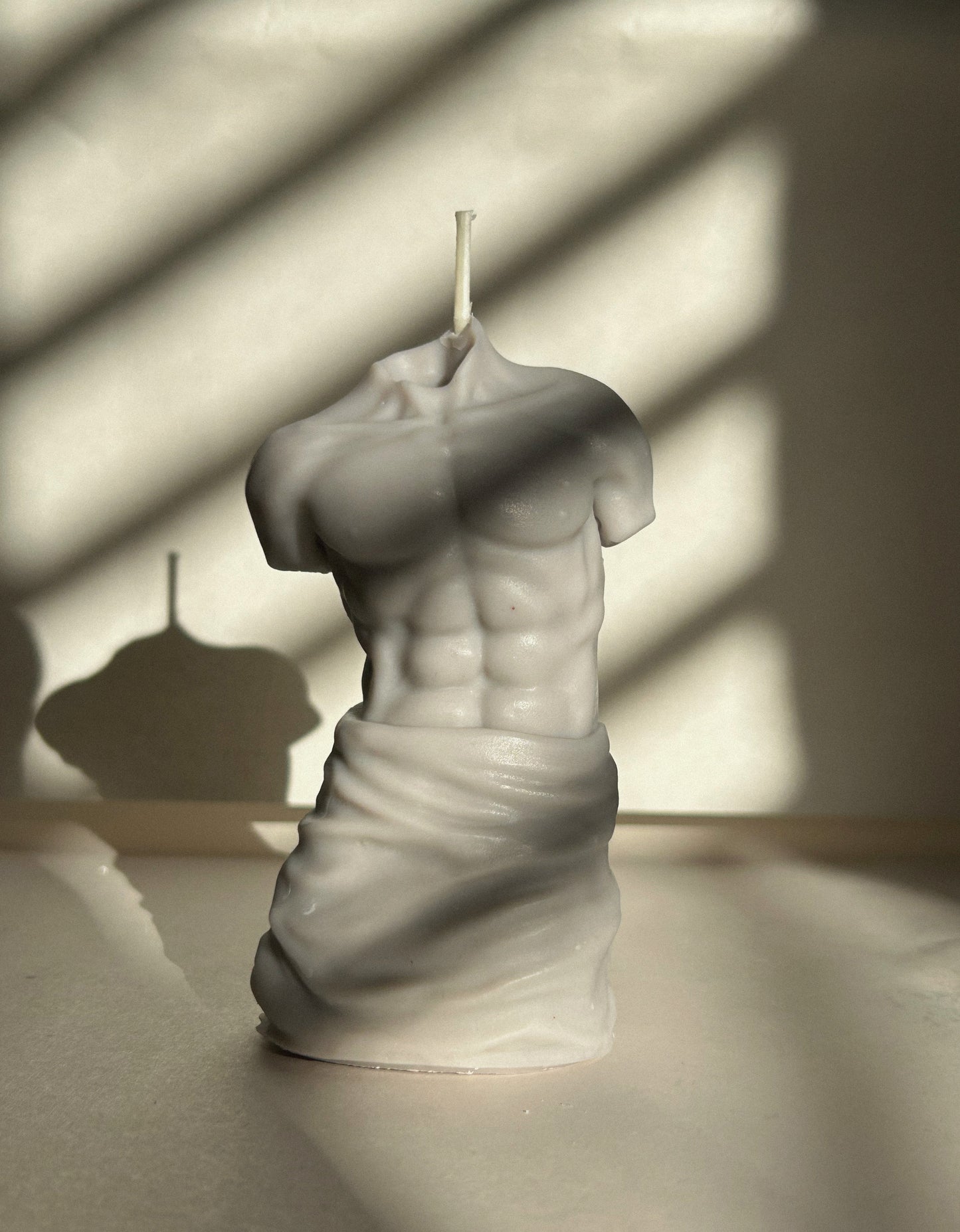 Vintage Male Torso Candle