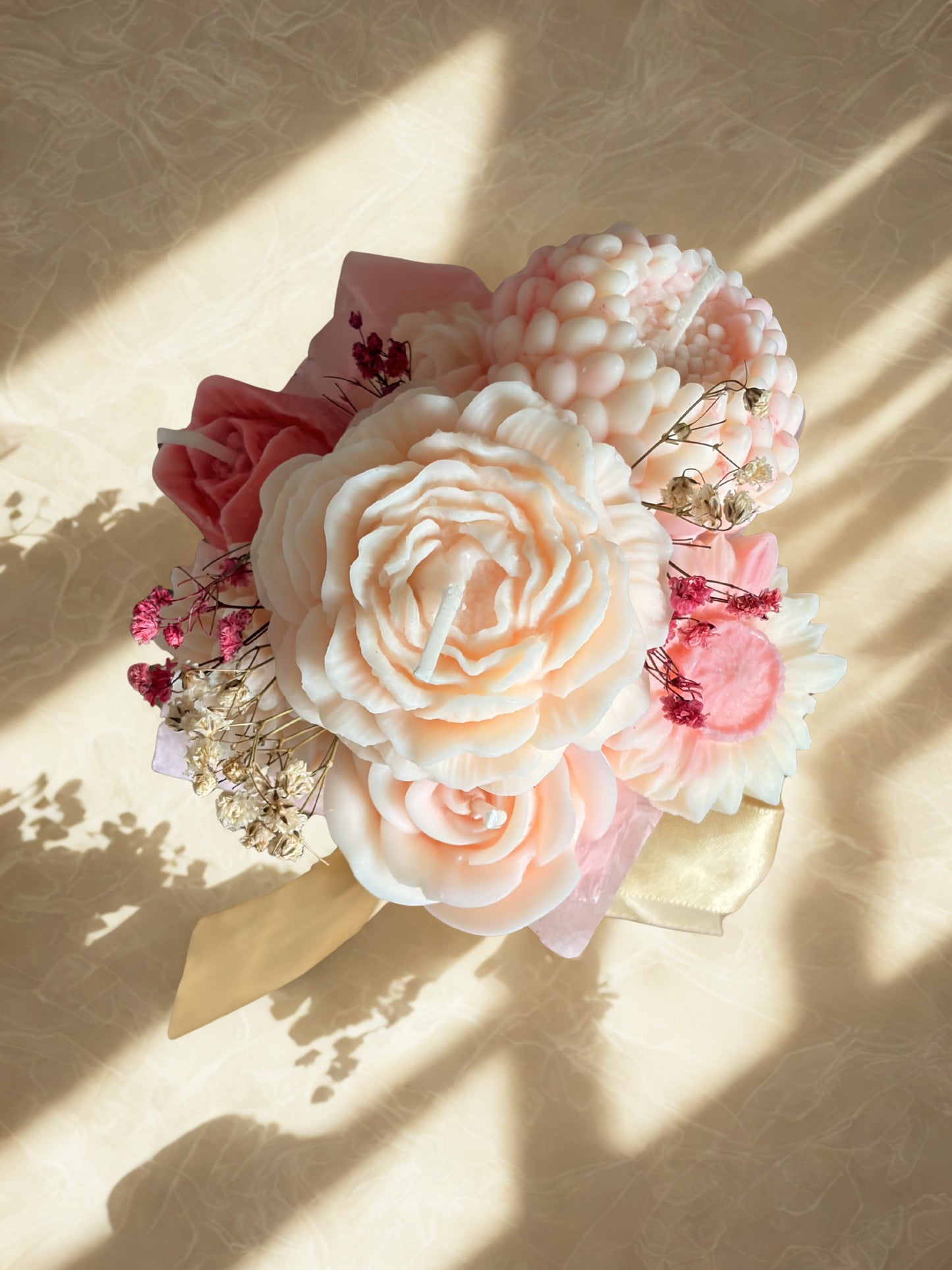 Garden of Dreams (Handmade Floral Candle Arrangement)